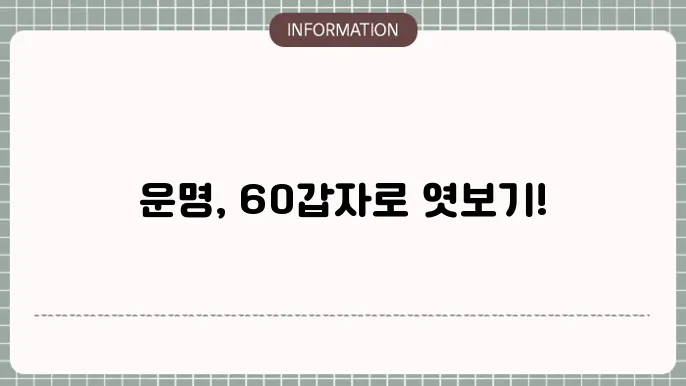 사주로 보는 인생의 흐름