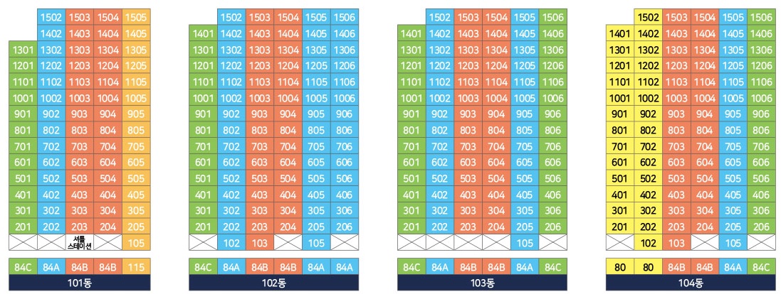 원주 동문 디 이스트 동･호수 층별 배치도 동･호수 층별 배치도-2