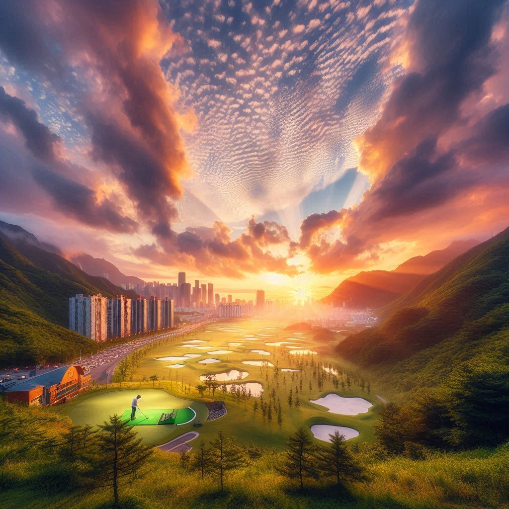 초안산 골프연습장 배경