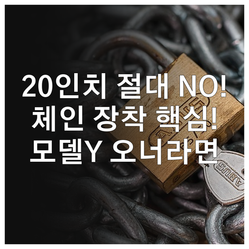 테슬라 모델 Y 19인치 휠 체인 장..