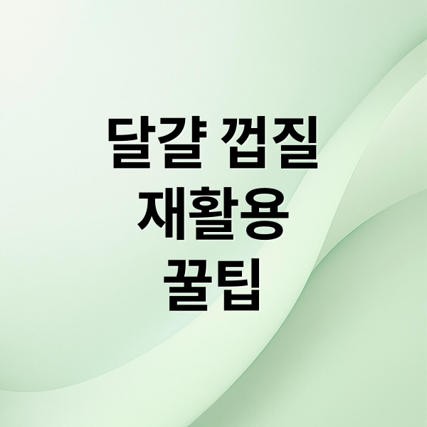 달걀 껍질 재활용법 A to Z