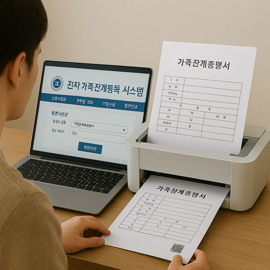 가족관계증명서 발급 관련 사진