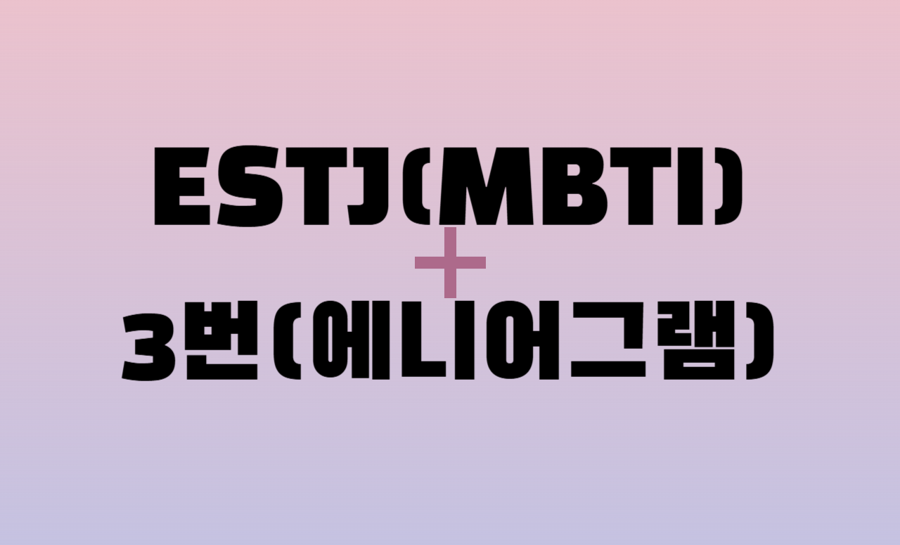 ESTJ + 에니어그램 3번 유형 조합