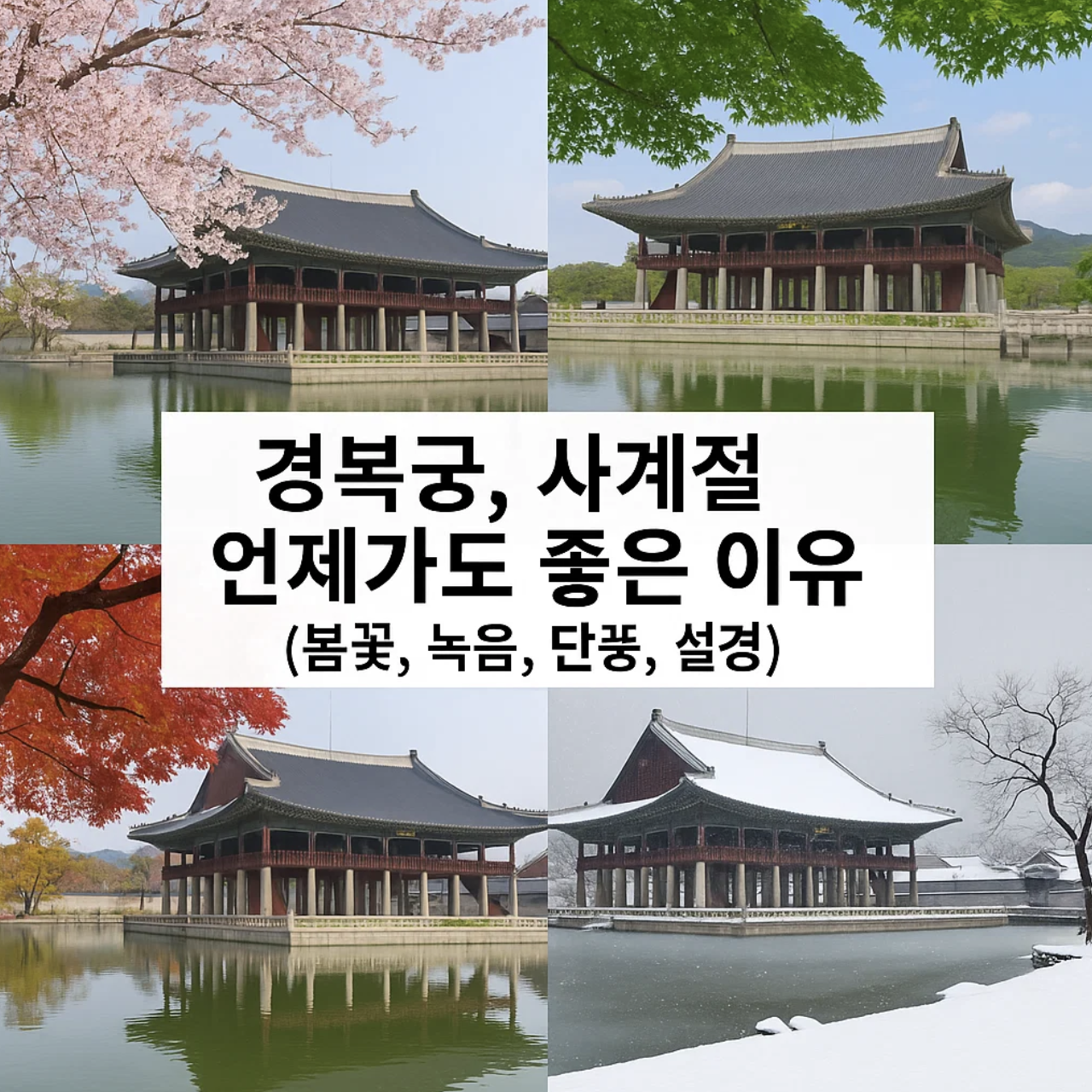 경복궁, 사계절 언제가도 좋은 이유 (봄꽃, 녹음, 단풍, 설경)