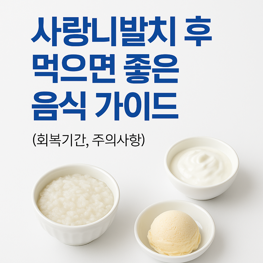 사랑니발치 후 먹으면 좋은 음식 가이드