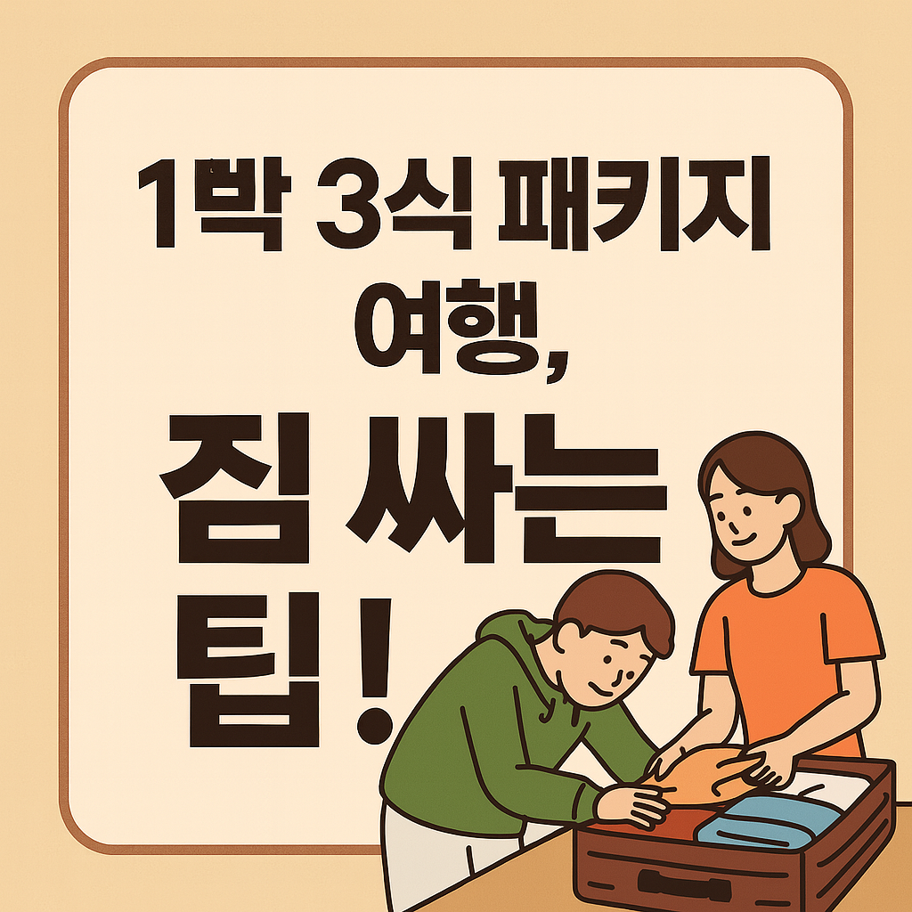 1박 3식 패키지 여행 짐 싸는 법, 여행 고수가 알려주는 노하우
