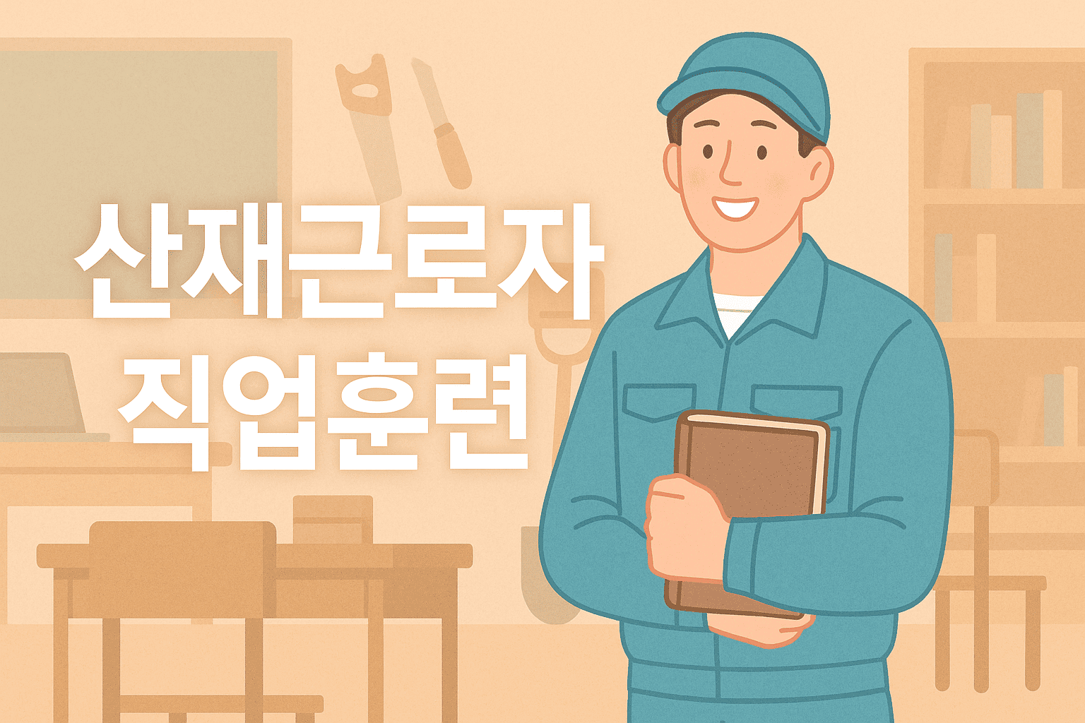 직업훈련복-산재근로자-기술교육-훈련센터-컴퓨터-교재-재도약-기술습득-자립지원-밝은분위기