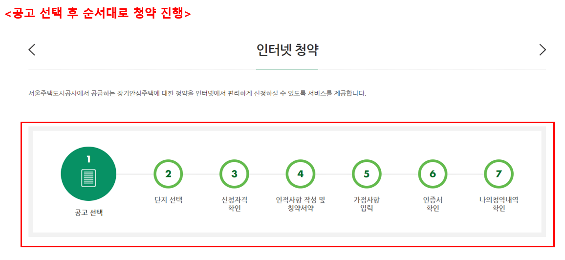 SH 장기안심주택 신청자격