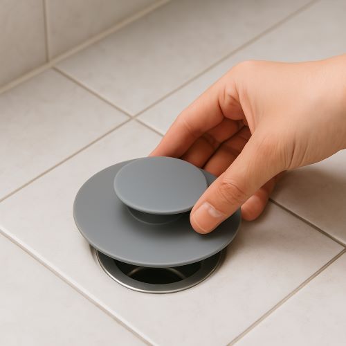 냄새 차단용 배수구 캡 활용하기