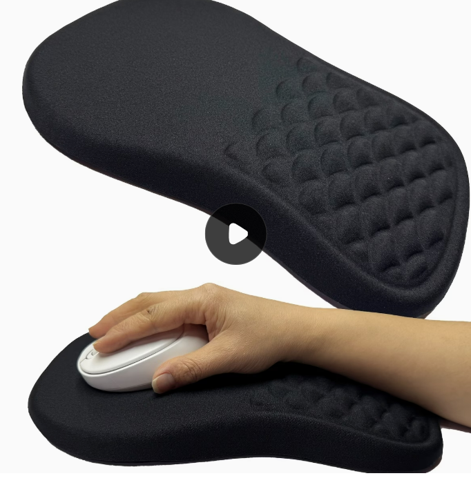 손목 지지대 포함 인체공학 마우스 패드