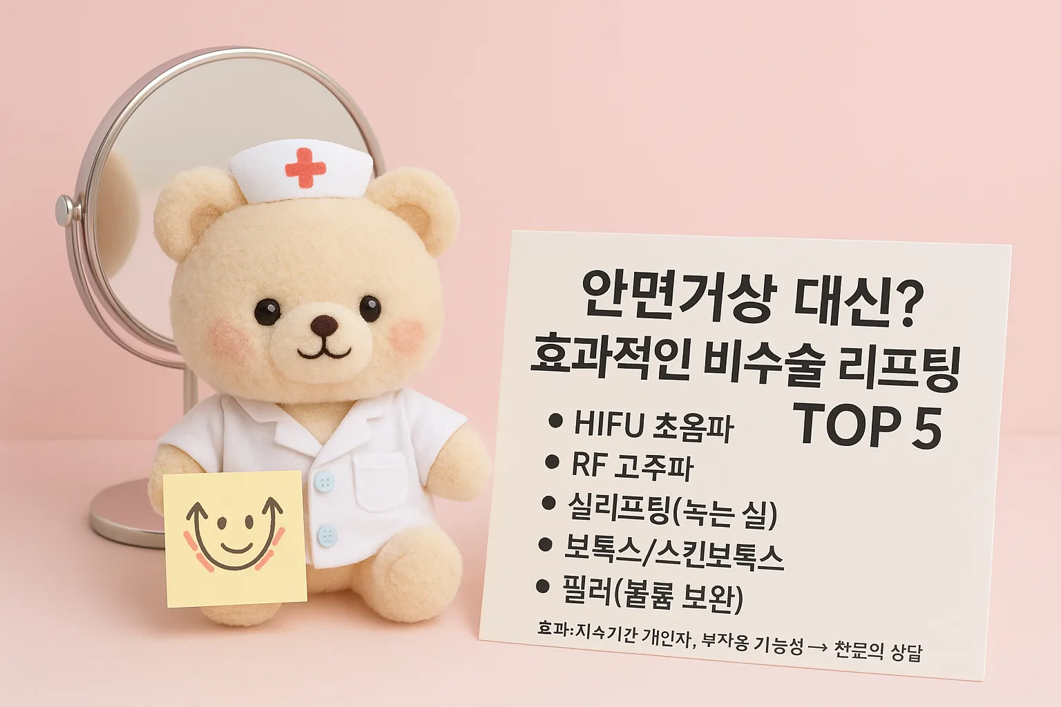 안면거상 대신 어떤 시술이 효과적일까? 비수술 리프팅 완벽비교