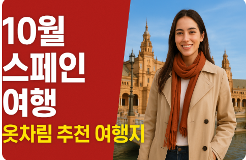 스페인 10월 날씨 옷차림 추천 여행지