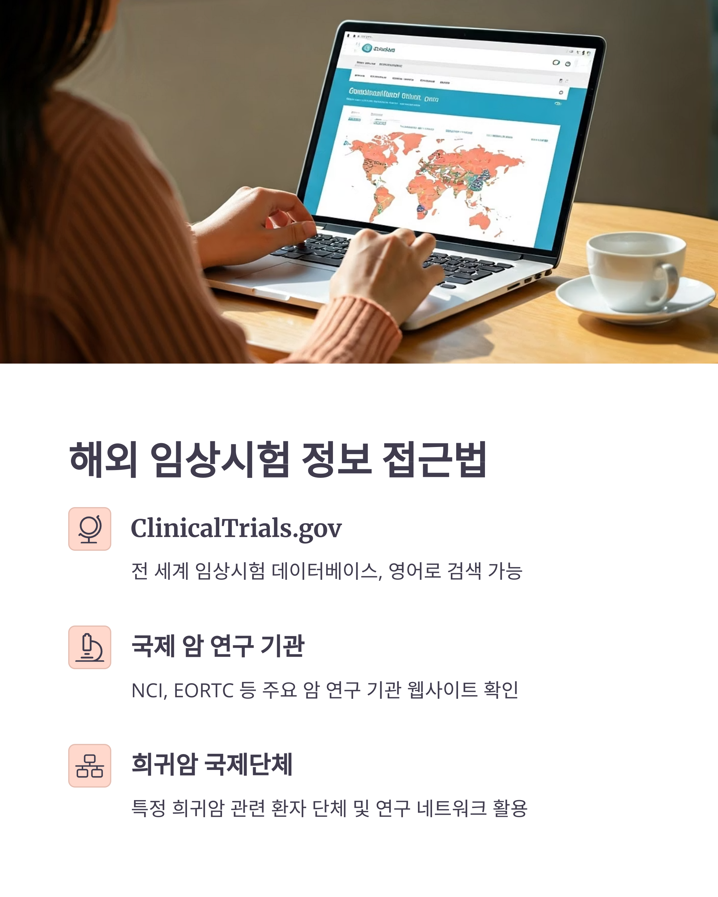 해외 임상시험 정보 접근법