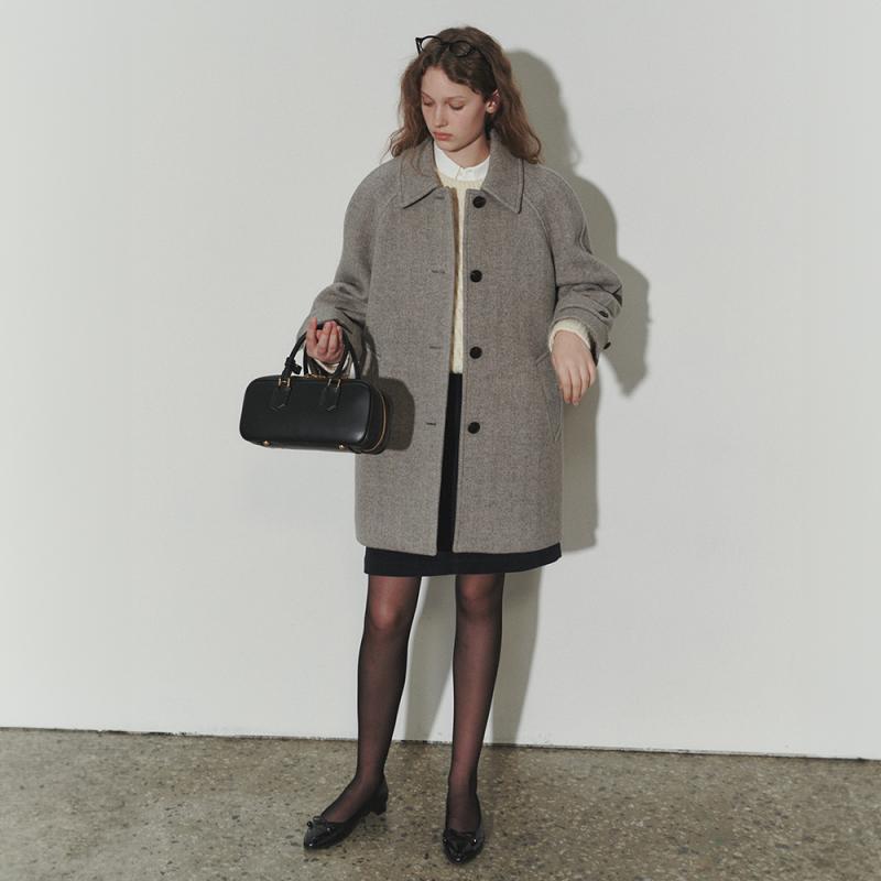 던스트 HERRINGBONE HALF MAC COAT LIGHT HERRINGBONE UDCO3D234G1