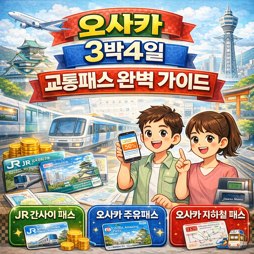 오사카 할인 교통패스 확인하러 가기