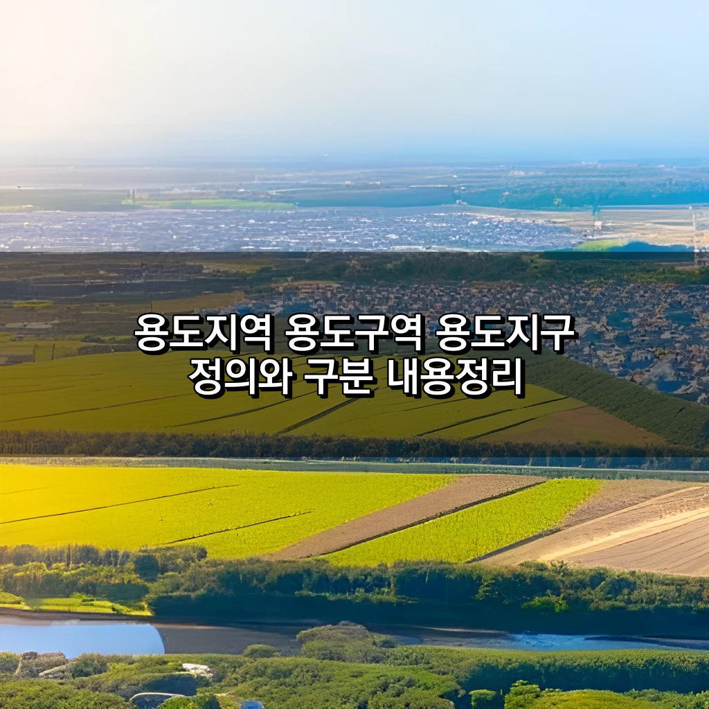 용도지역 용도구역 용도지구