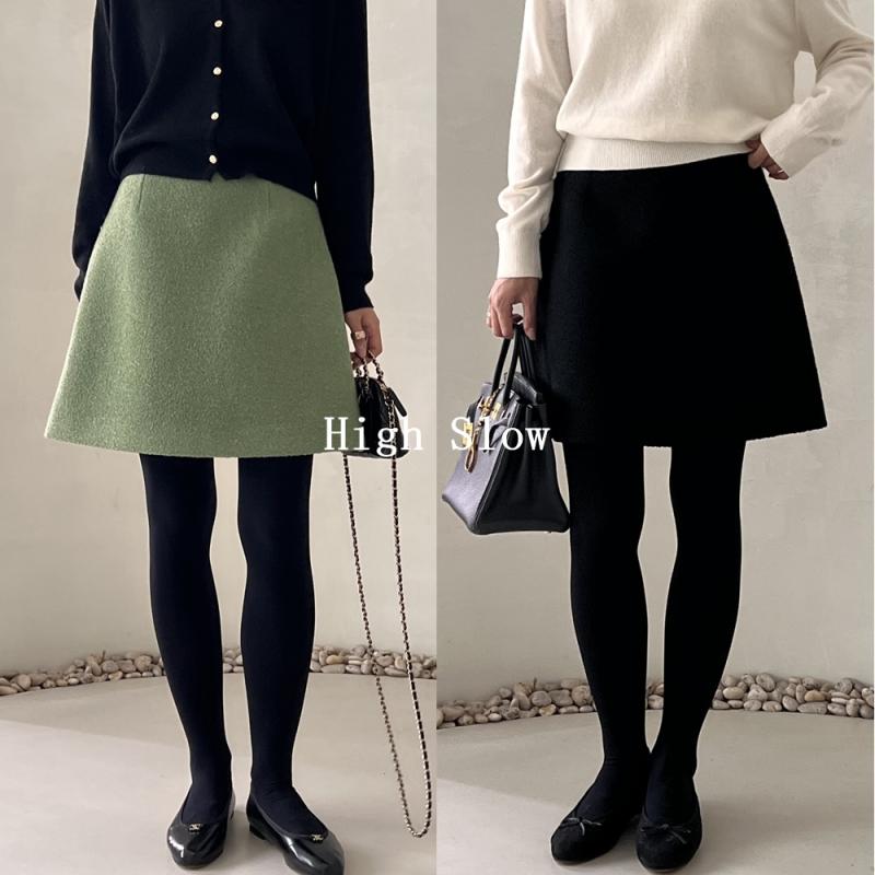 (당일) 드마르 부클 미니 스커트 A라인 겨울 울 스커트