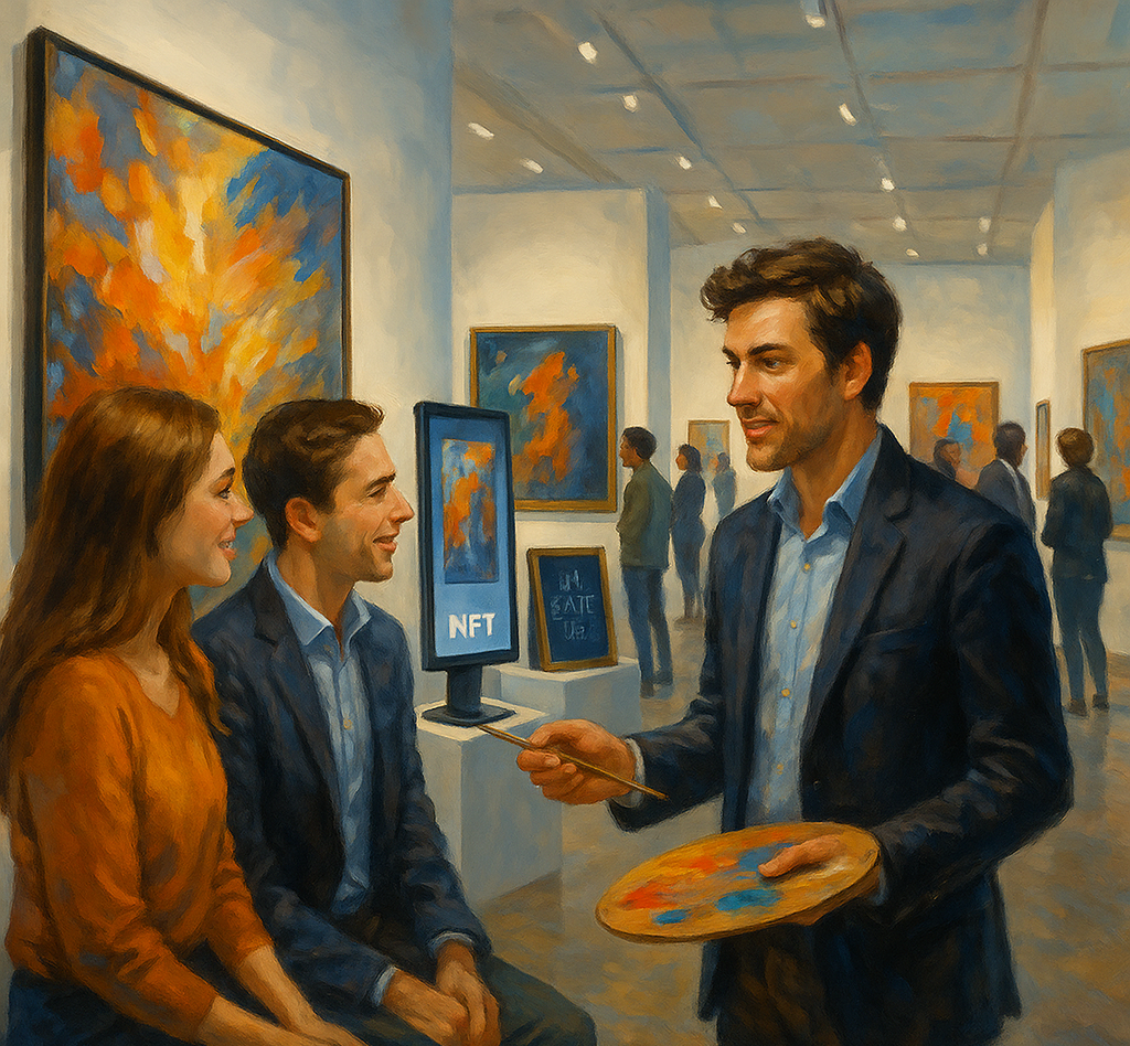 2025 미국 화가 판매 전략 (갤러리, NFT, AI) - 일러스트