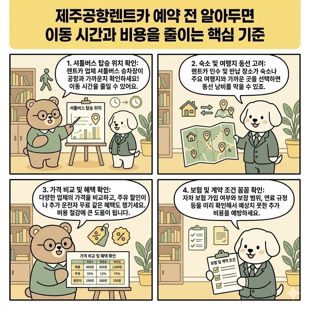 제주공항렌트카 예약 전 알아두면 이동 시간과 비용을 줄이는 핵심 기준
