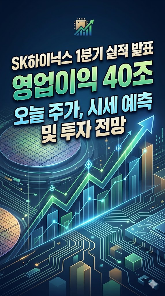 SK하이닉스 1분기 실적 발표, 영업이익 40조, 오늘 주가, 시세 예측 및 투자 전망