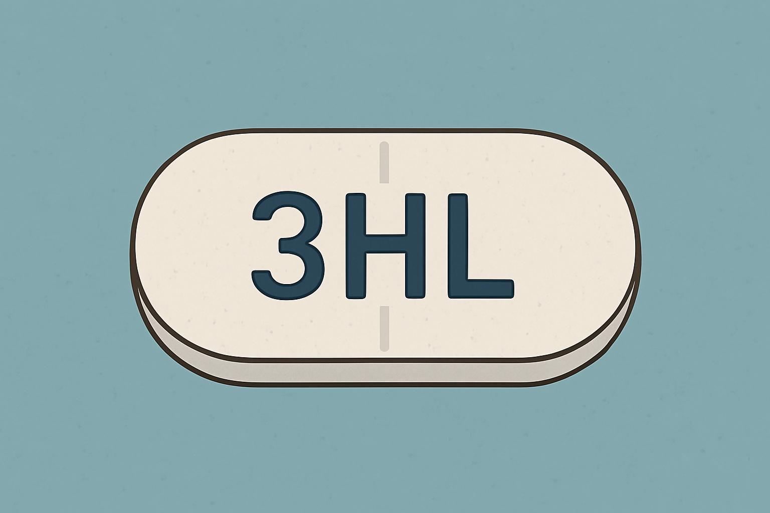 알약 이미지로 알약에 3HL(채널명)이 적혀있음