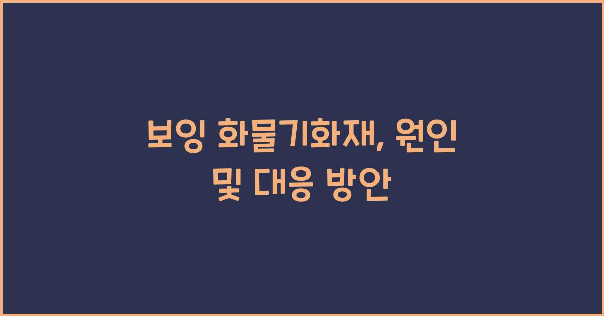 보잉 화물기화재