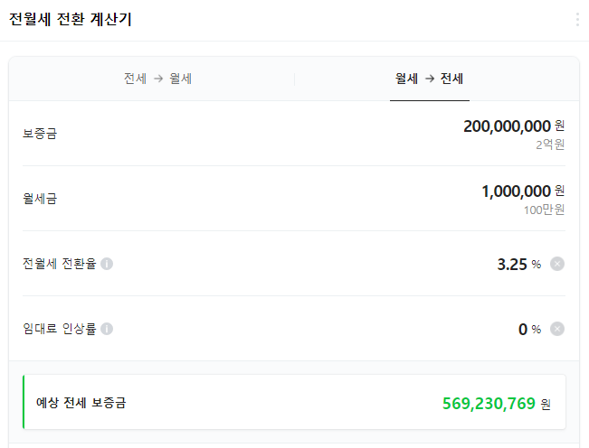 전월세 전환 계산기