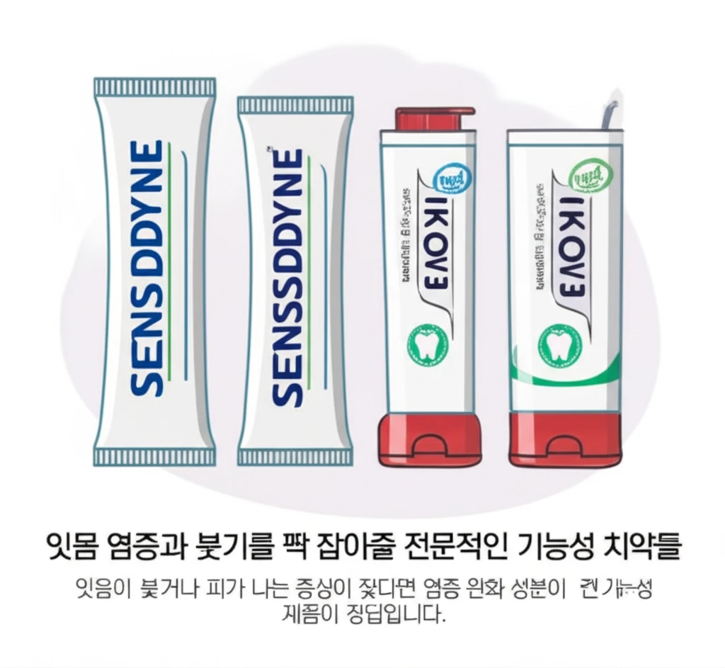 붓고 피나는 잇몸에 좋은 전문 치약 ..