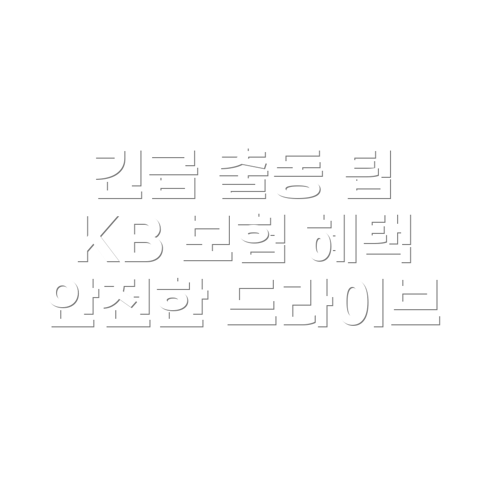 KB 자동차 보험 긴급 출동 서비스