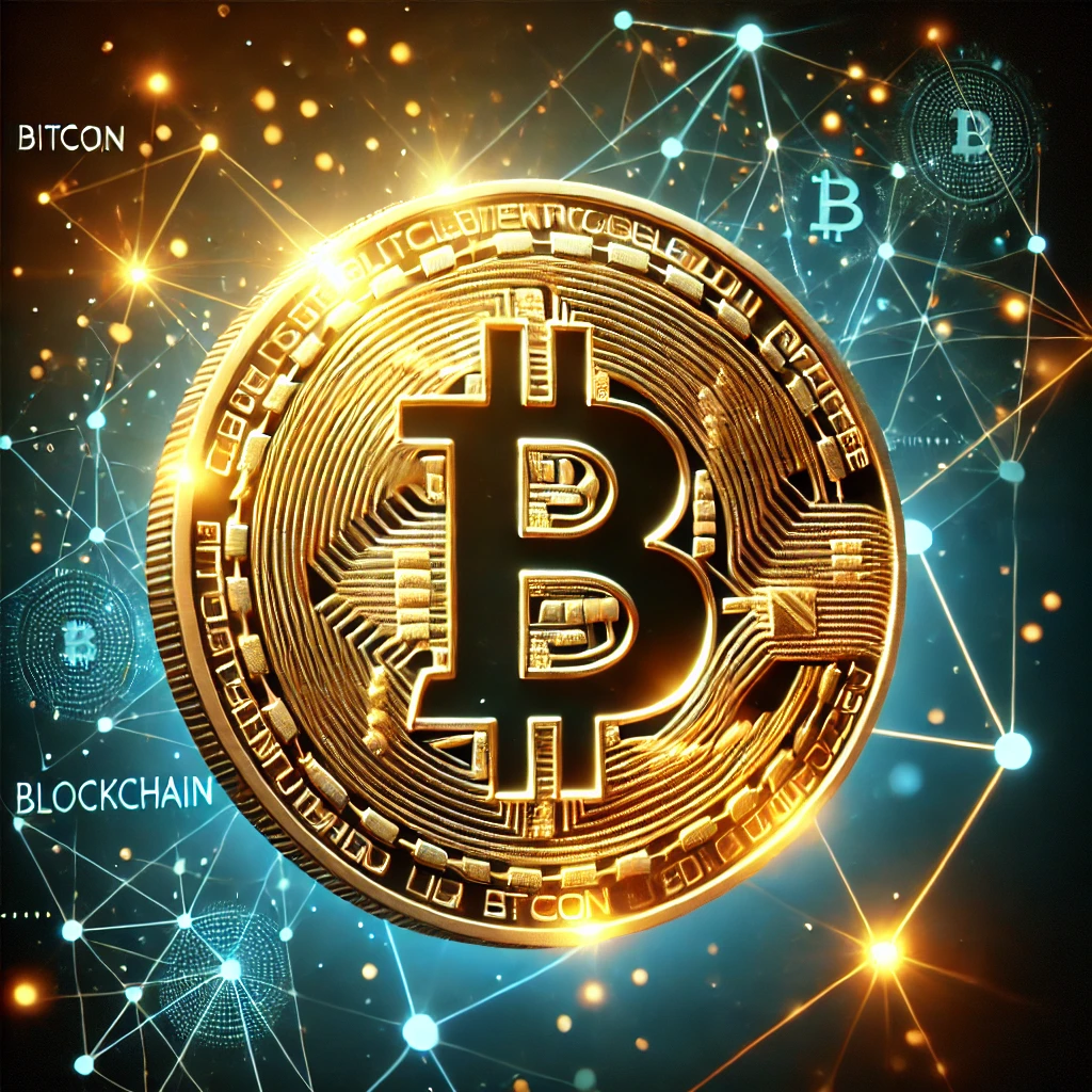 비트코인의 디지털 일러스트