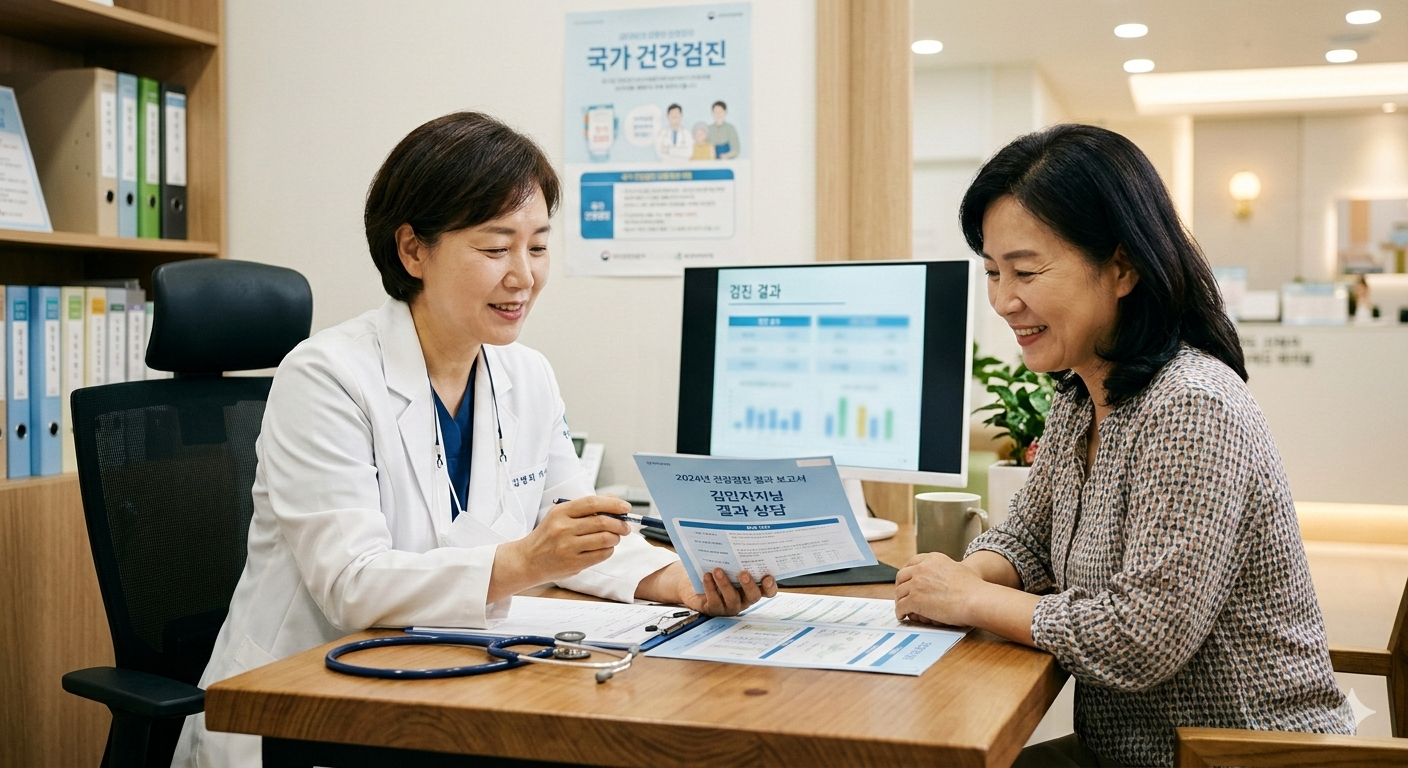 병원에 방문해서 상담하는 모습