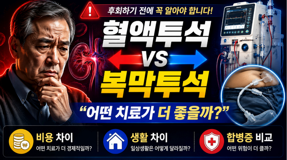 혈액투석 VS 복막투석 비교 이미지사진