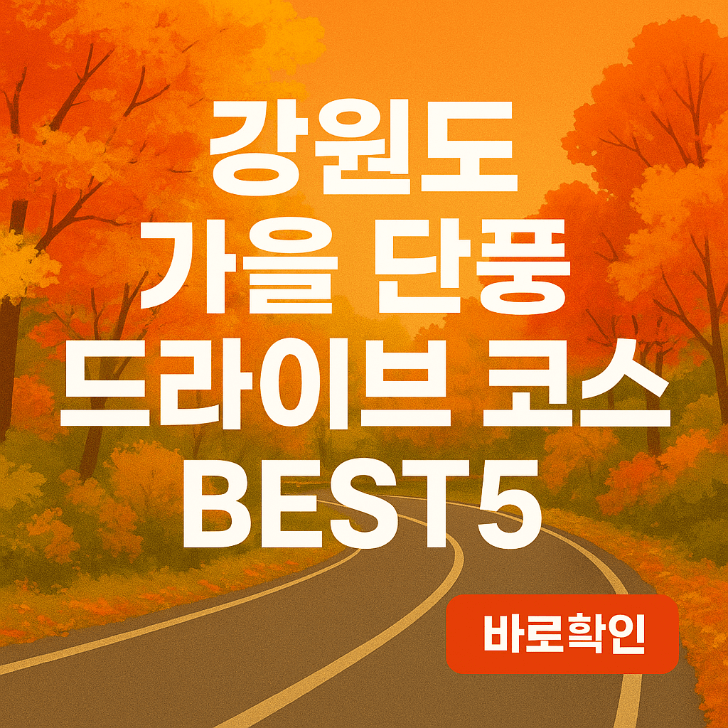가을단풍 드라이브 코스