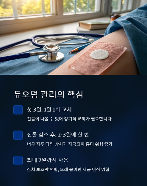 듀오덤 관리의 핵심