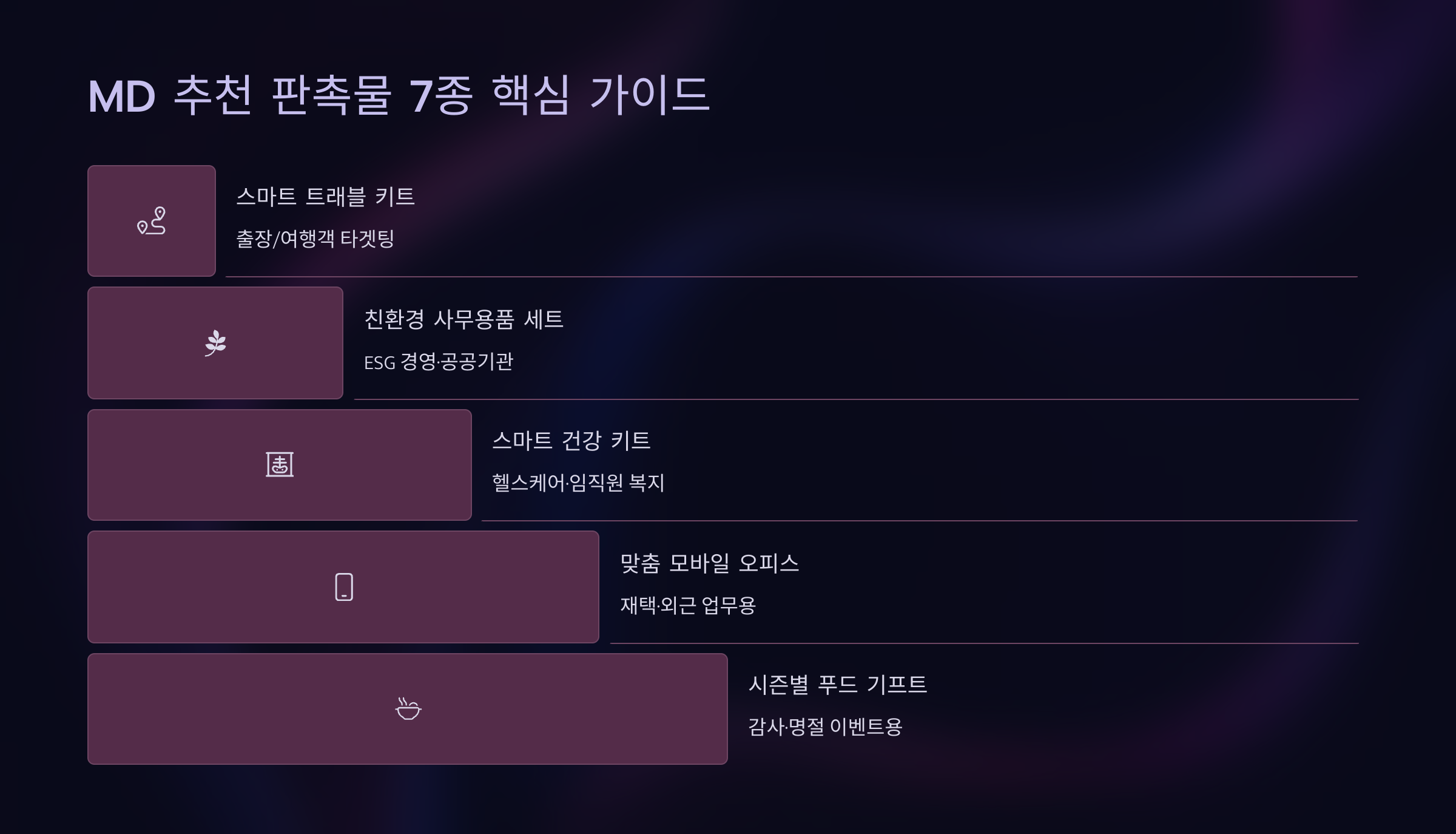 판촉물 사이트 MD들이 추천하는 판촉물 아이템