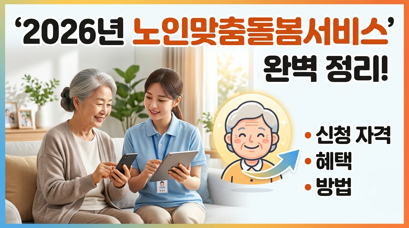 2026년 노인맞춤돌봄서비스 신청 자격 혜택 방법 썸네일