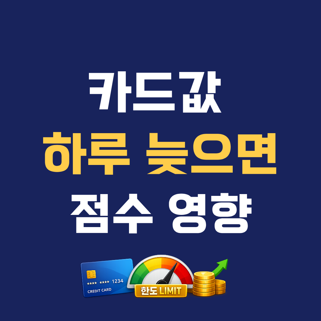 신용카드 결제 하루 늦으면 신용점수 떨어질까? 실제 연체 기준 정리