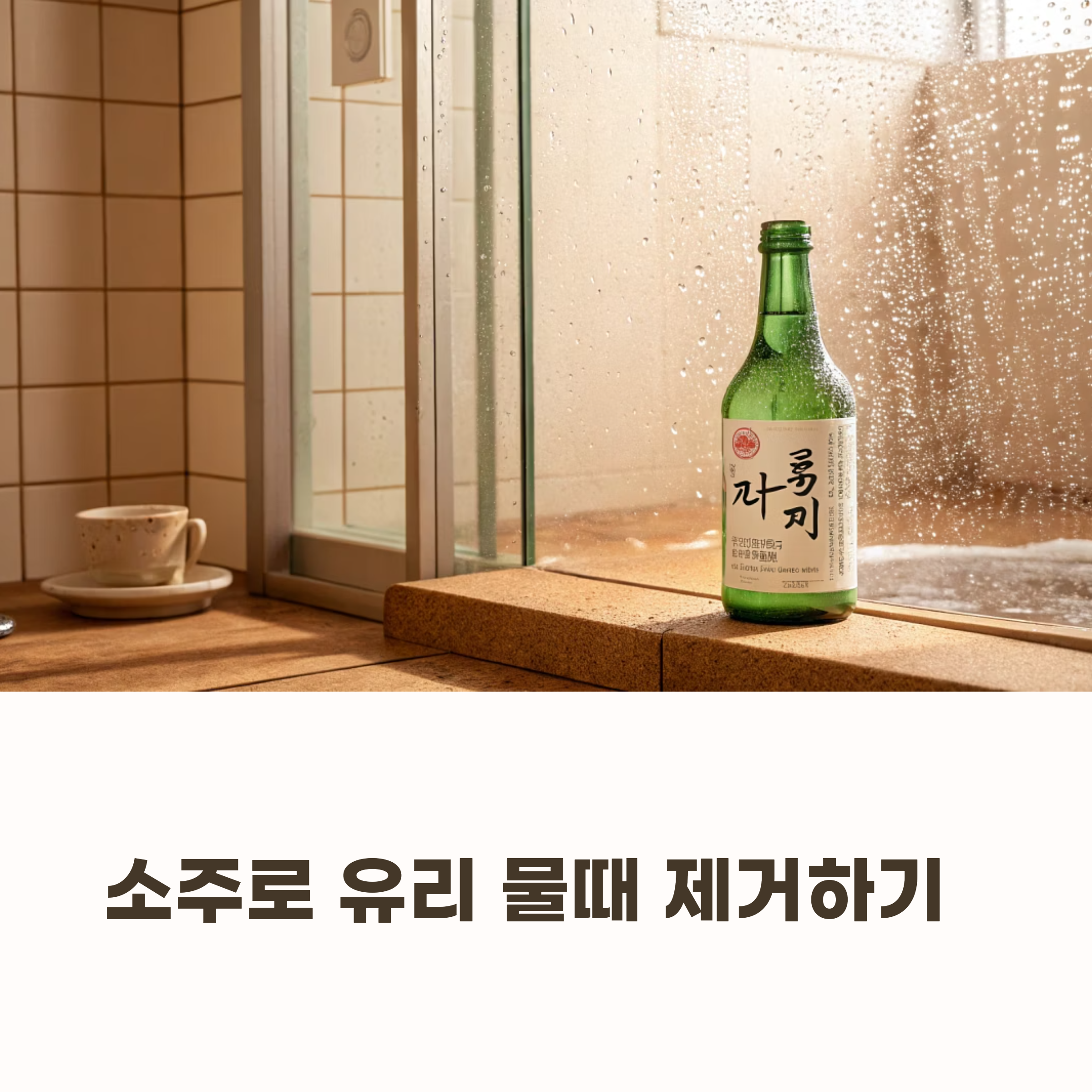 소주로 유리 물때 제거하기