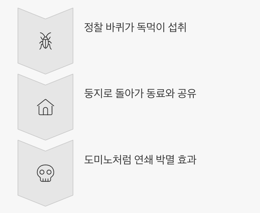 가장 강력한 무기, 연쇄 살충 독먹이