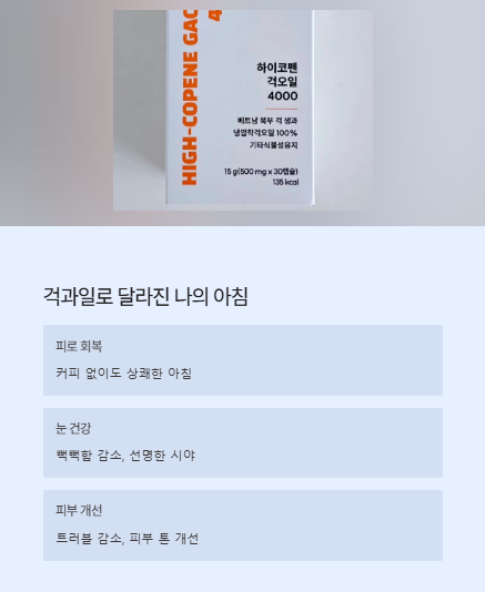 걱과일로 달라진 나의 아침