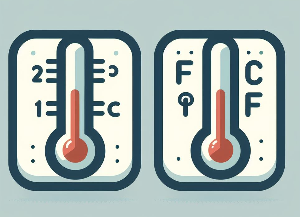 화씨와 섭씨 아이콘