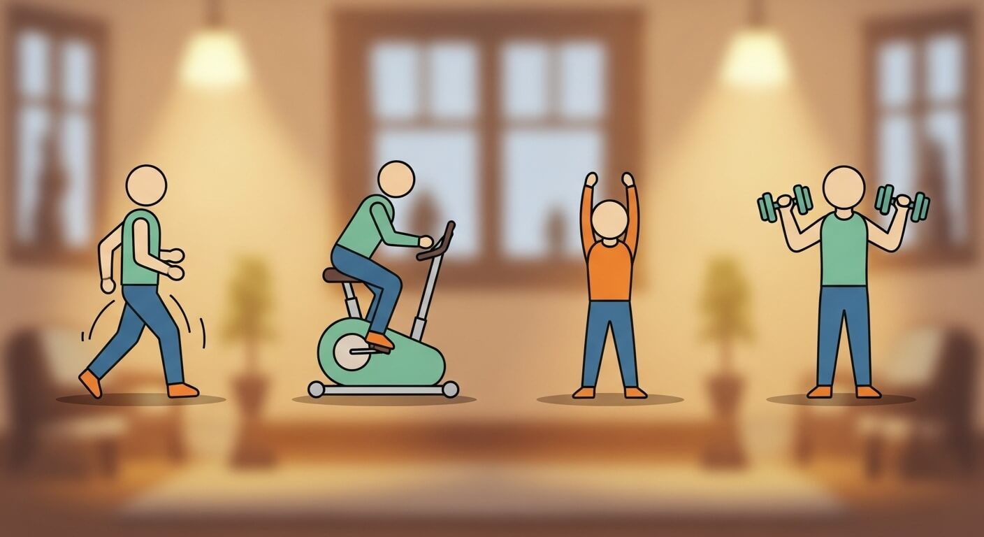 운동: 실내 활동으로 대사 유지하기