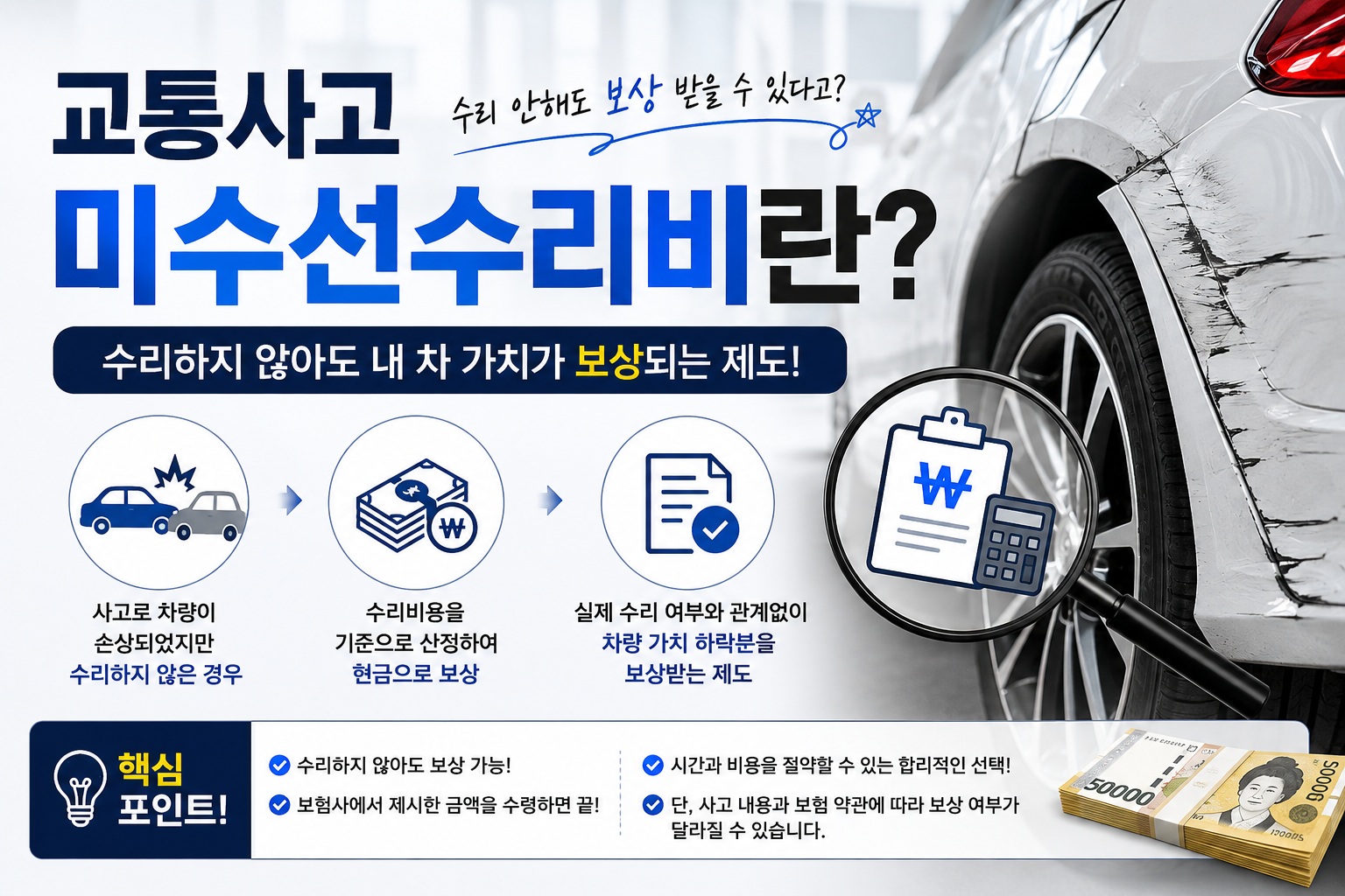 교통사고 미수선수리비란?