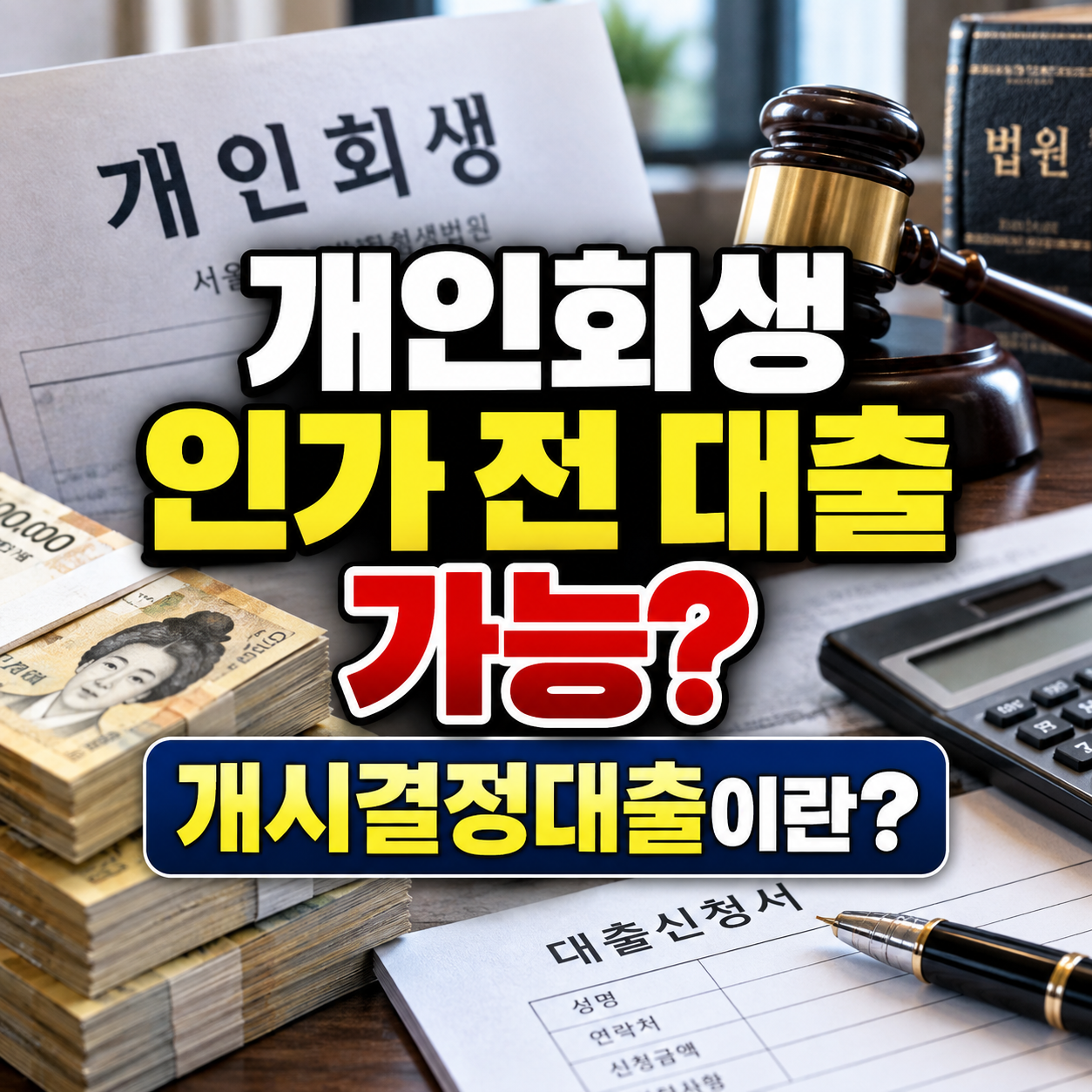 개인회생 인가 전 대출 가능할까? 조건부터 주의사항까지 총정리