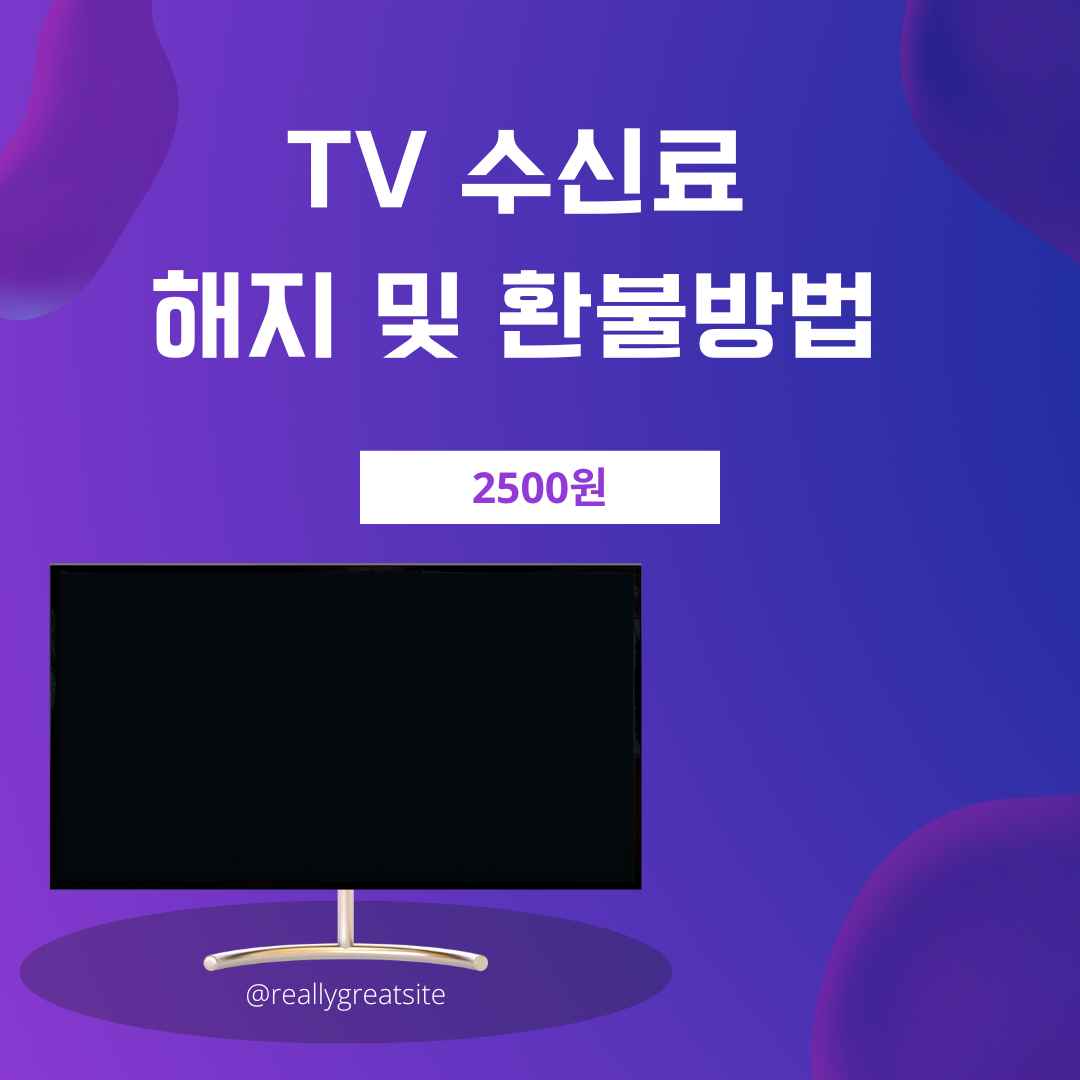 TV 수신료, 이제는 선택이 아닌 필수! 해지하고 환불받는 방법 총정리