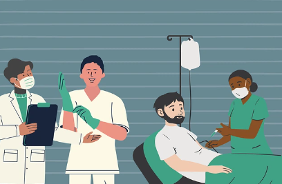 추석 응급실 진료 병원 찾기와 관련한 병원에서 진료중인 그림