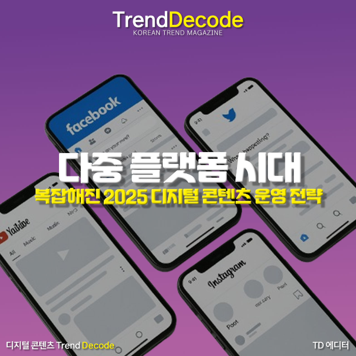 여러 기기에서 플랫폼 화면이 동시에 표시된 이미지