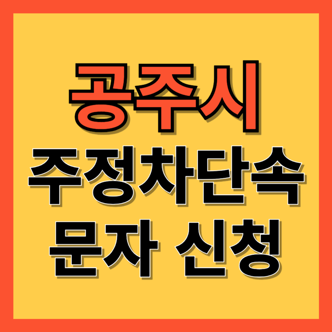 공주시 주정차 단속 알림 서비스 신청 방법 ❘ 불법주차 문자알림서비스