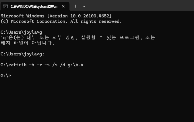 USB 파일이 사라졌을 때 해결법3