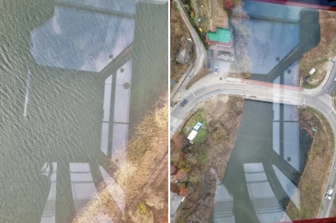 삼악산케이블카_크리스탈캐빈바닥